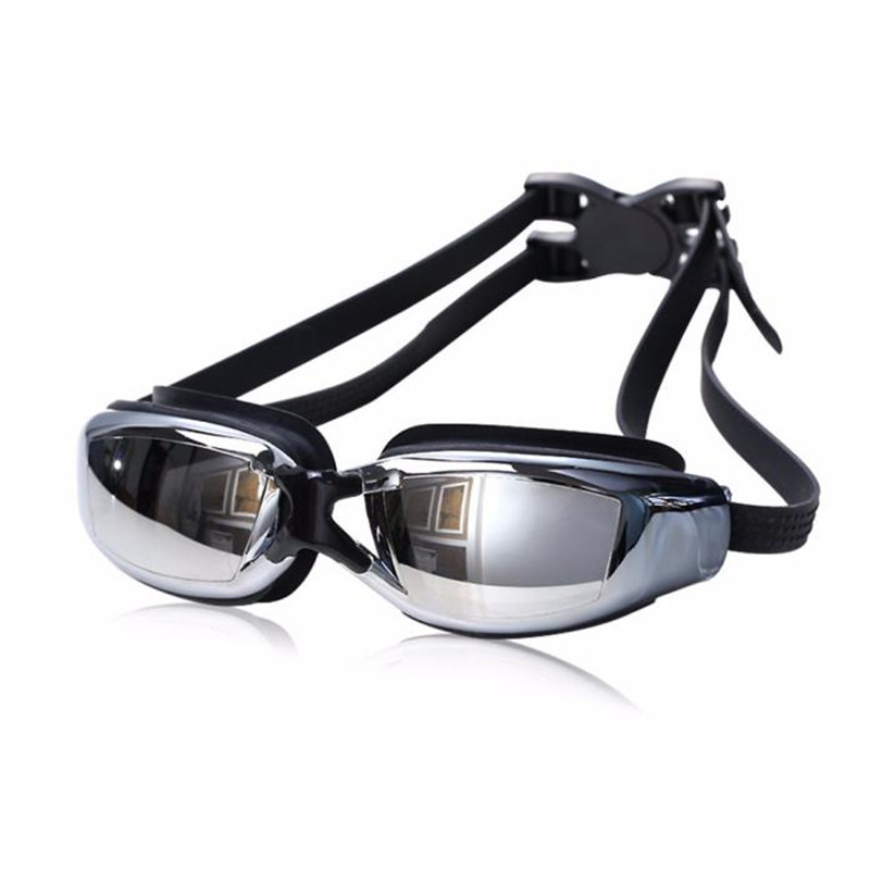 Svømmebriller svømmebriller voksne vandtætte uv-beskyttelsesjusterbare briller oculos espelhado poolbriller: -en