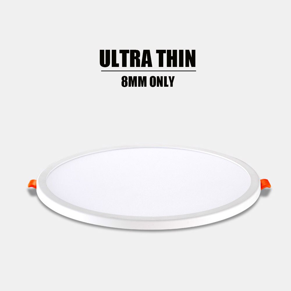 Narrow Frame LED Panel Light 6W 8W 15W 20W Ultra Thin LED Ceiling Downlight Round/Square Slim Frame Panel Light Cool/Warm White