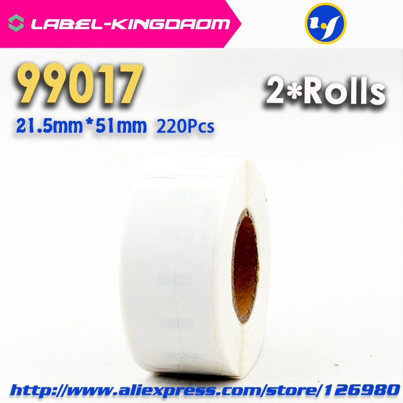 2 Rolls Dymo Compatible 99010/99012/99014/99015/99019/11352/11353/11354/11355/11356/S0904980/S0929120/30915/30252/30256 Label: 99017