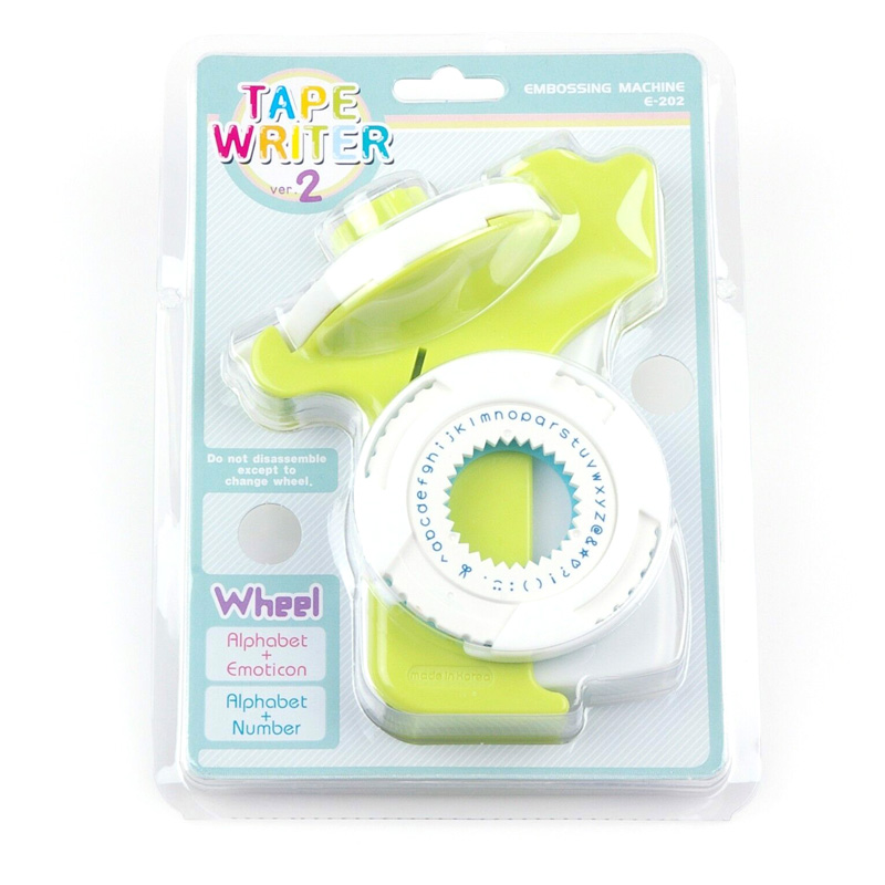 Motex E-202 Manuelle Etikett Hersteller Hand Dekorative Band Manuelle E202 Schreibmaschine für 3D 9mm Präge Etikett Bänder: grün