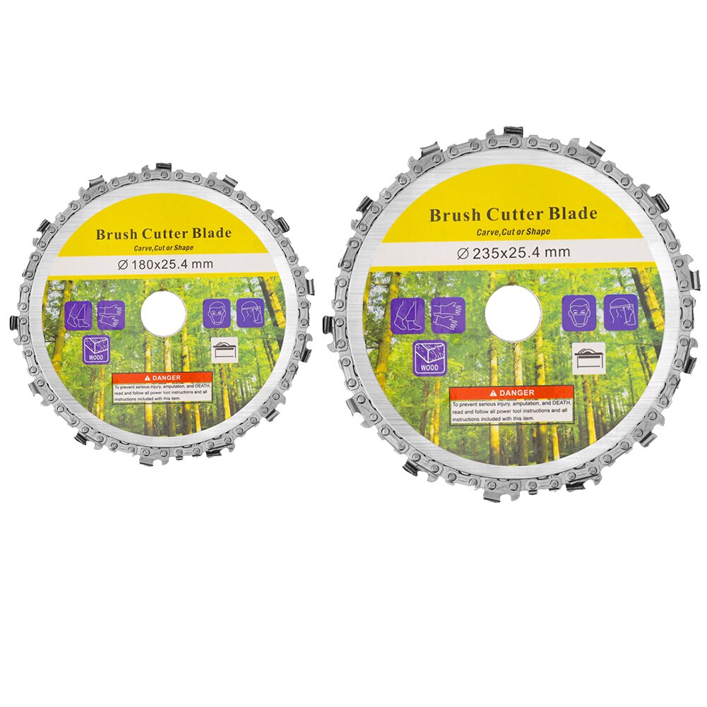 7/9 pouces meuleuse scies à chaîne disque bois chaîne plaque outil multi-fonctionnel sculpture sur bois disque Angle outil de meulage