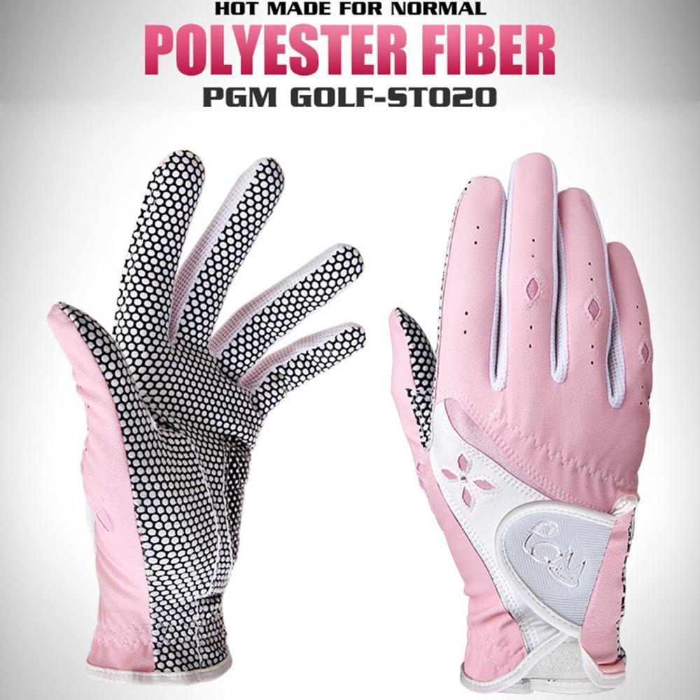 1 Pair Golf Women's Gloves Left Hand and Right Hand Non-slip Golf Gloves Ladies Breathable Outdoor Sports Gloves