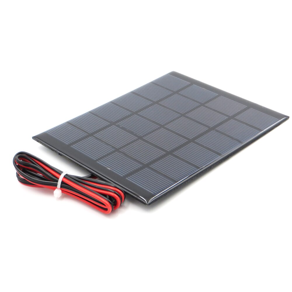 6V 2Watt met 100cm verlengen kabel Zonnepaneel Polykristallijn Silicium DIY Battery Charger Module Mini Solar Cell draad speelgoed