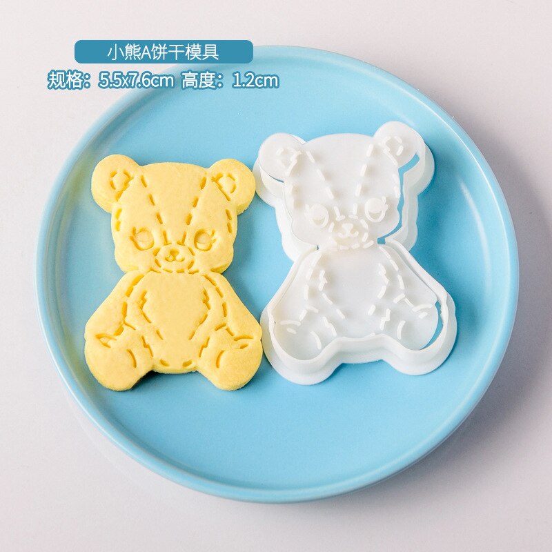 Diy Beer Cookie Cutter Baby Verjaardag Cake Cookie Fondant Stempel Wieg Cake Embosser Stempel Cake Decor Gereedschap Voor Baby Shower: E2335-A