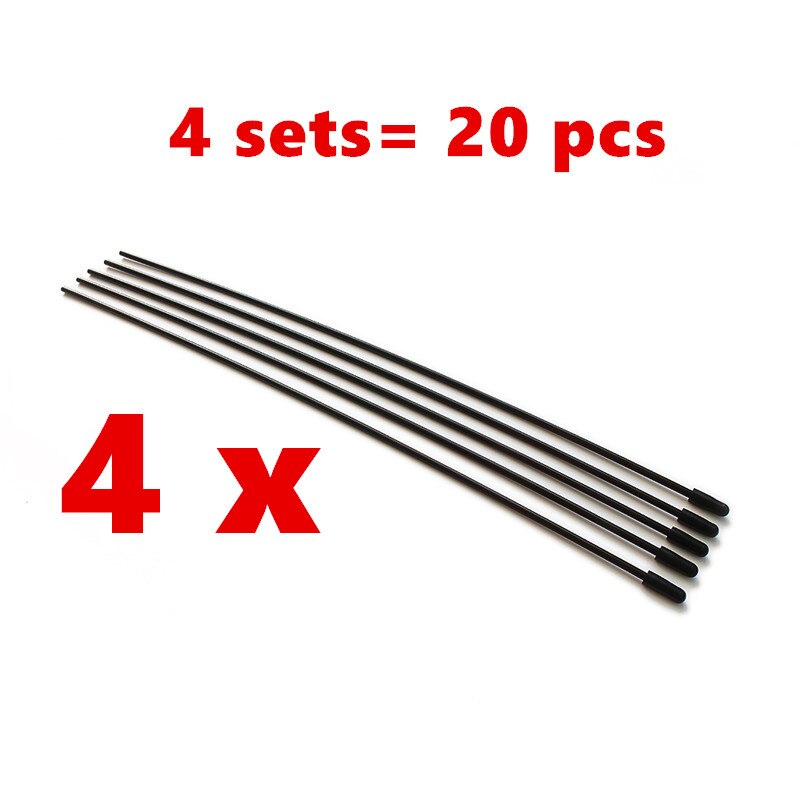 Tube récepteur d&#39;antenne en plastique, 300mm, avec capuchon pour récepteurs 2.4ghz, pièces de bateau pour voiture 1/5 1/8 1/10 RC, 5/20 pièces: black 4 set