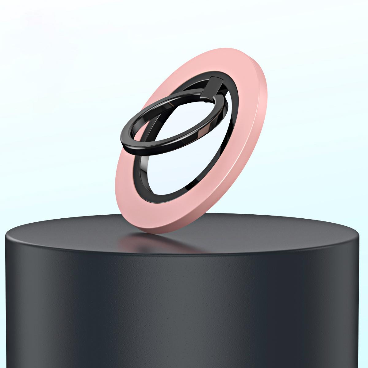 Phone Finger Ring Magnetic Holder for Magsafe Rotatable Plating Strong Magnet Stand Metal Bracket for iPhone13 14 15 16 Pro/Plus: WHITE