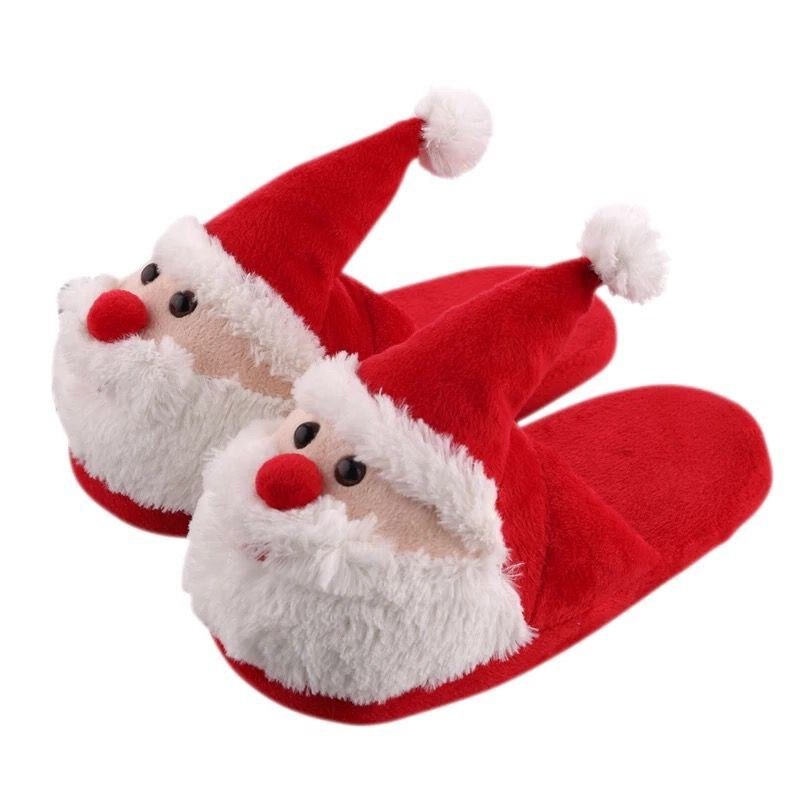 freundlicher Santa Claus Hause Baumwolle Frauen drinnen warm freundlicher Weihnachten Hausschuhe Baby freundlicher Nicht-Unterhose Mädchen Weibliche Plüsch Schuh