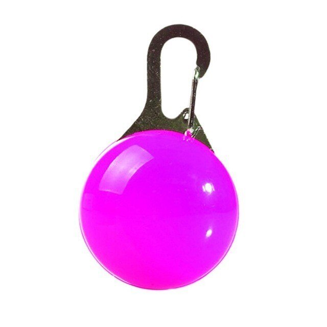 Tag Pet Gato filhote de cachorro do Cão LED brilhante pingente colar de Segurança Noite Luz Piscando Coleira para cães Luminosa Luz Brilhante: Rosa