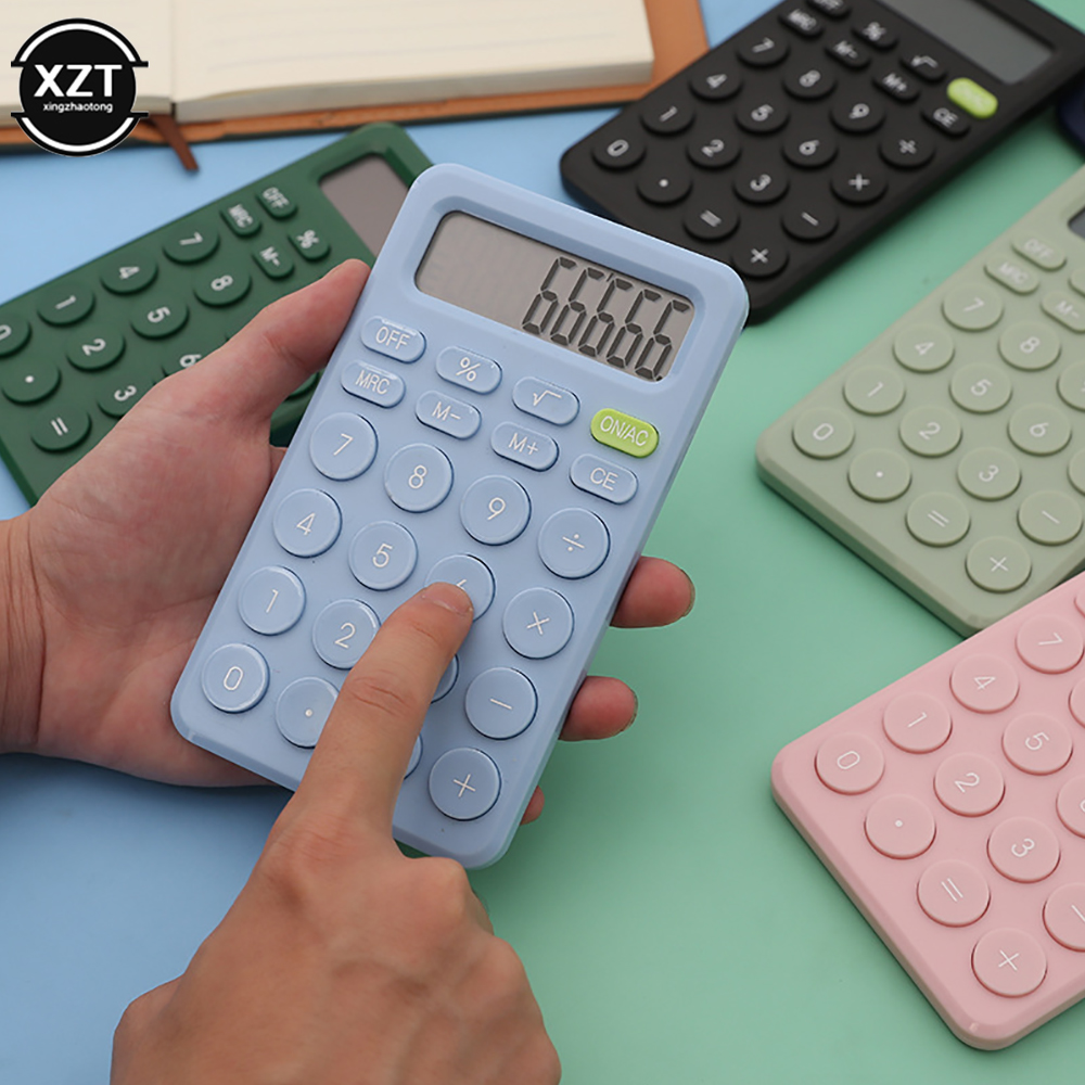 Mini calculadora de escritorio de 8 dígitos, herramienta de contabilidad comercial financiera con botón grande, adecuada para estudiantes de escuela, suministros para pequeñas empresas