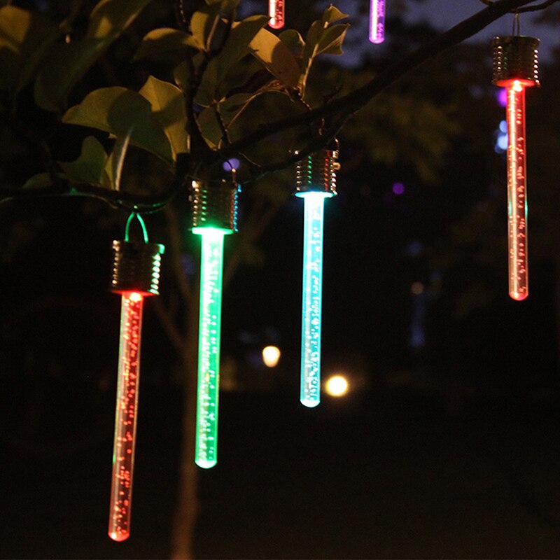 Outdoor Tuin Lamp LED Solar Hangen Hanglampen Kleurrijke Kroonluchter Christimas Party Tree Decor