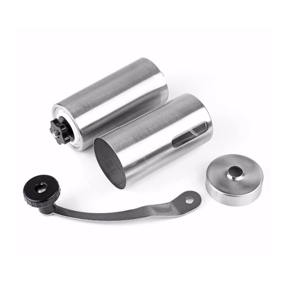 Draagbare handmatige koffiebonenmolen van roestvrij staal, handmatige koffiemolens