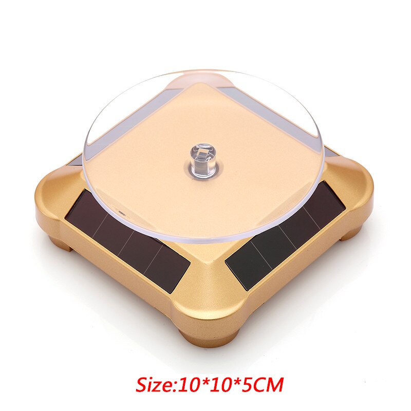 3D printer parts Solar Rotating Showcase Stand 360 Turntable For 3D printer model Display Showcase: Gold