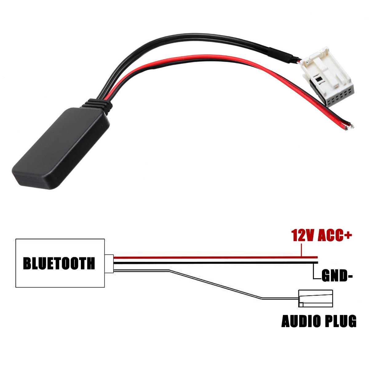 Für Peugeot 207 307 407 308 Für Citroen C2 C3 RD4 Auto 12Stift bluetooth Modul kabellos Radio Stereo AUX-in Aux kabel Adapter