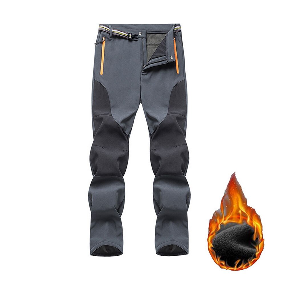 NUONEKO Winter Mens Pants Outdoor Waterproof HikingTrousers Climbing Trekking Skiing Thick Warm Windproof Male Pants PM48