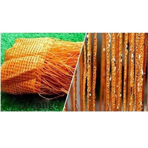 Streng vindu dør gardin bakgrunn blind panel dusker valance romdeler sølv tråd gardin krystall perler panel: Oransje