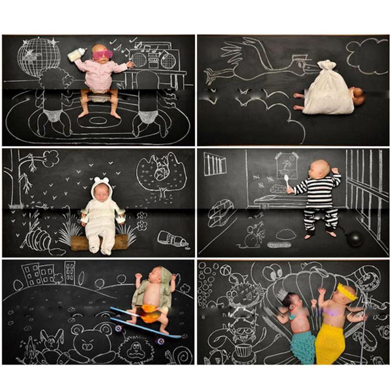 Grand autocollant mural pour tableau noir, 45x200cm, tableau noir amovible, Pizarra, fournitures scolaires et de bureau pour enfants