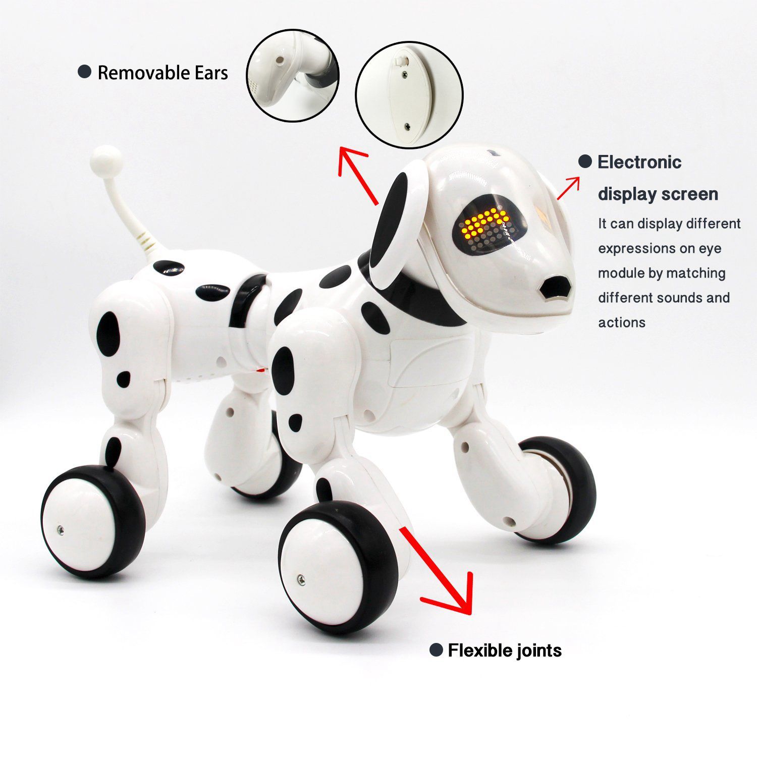 Draadloze Afstandsbediening Smart Robot Hond Wang Xing Elektrische Hond Vroege Onderwijs Speelgoed Voor Kinderen (Wit)