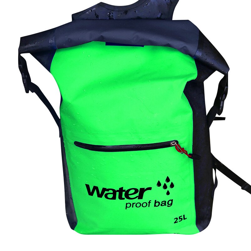 Waterproof Backpack with Padded Laptop Sleeve for Travel Cycling Camping Hiking Rafting: green