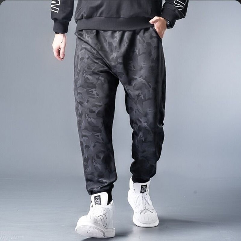 Plus size 5xl 6xl streetwear løse bukser herre joggers mand afslappet lige haremsbukser herre camouflage beam fod træningsbukser: Xxxl