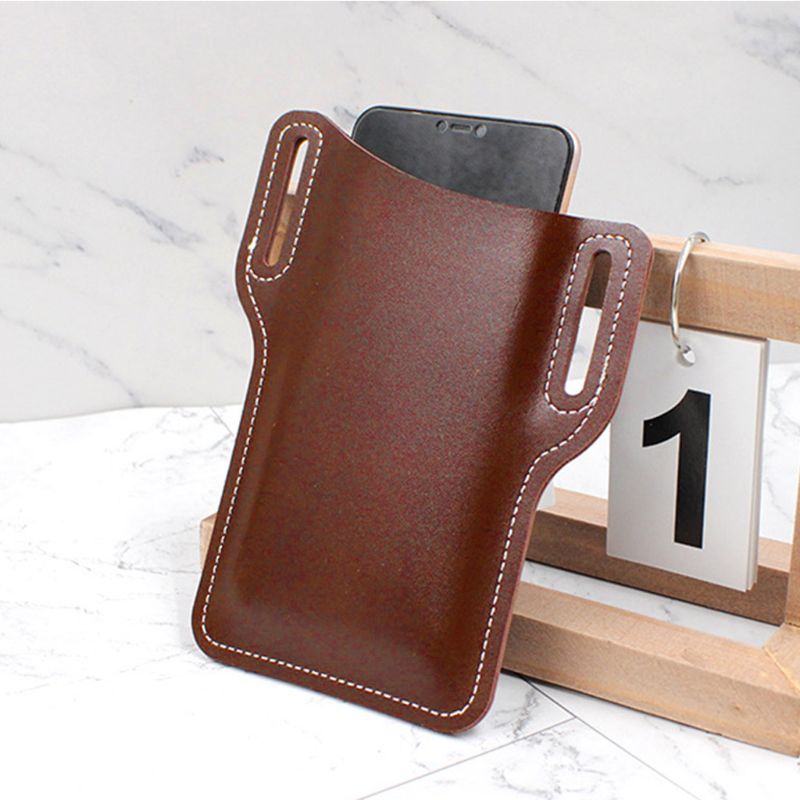 Mobile Phone Carrier Belt Pouch Men Cell Phone Loop Holster Case Belts Waist Bag Props PU Leather Purse Wallet