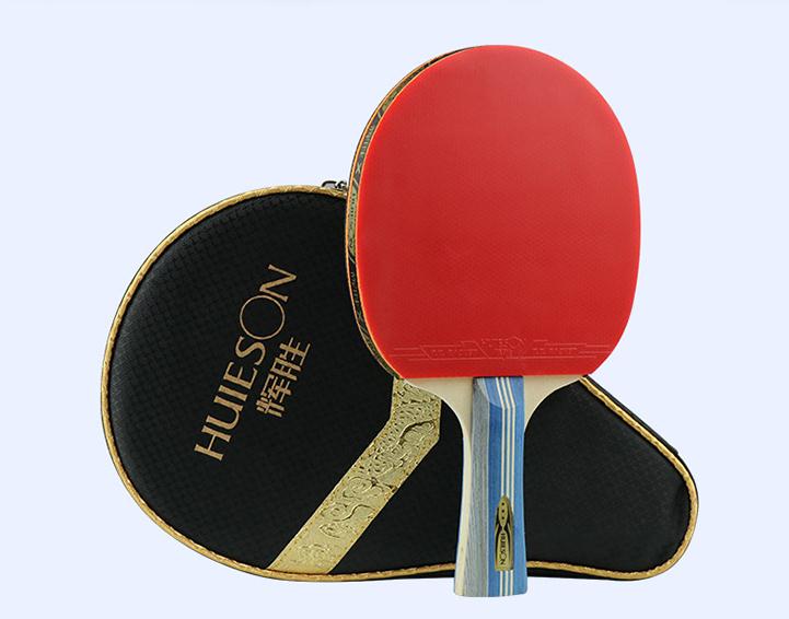 Huieson Upgraded 5 Star Carbon Table Tennis Racket Set Lightweight Powerful Ping Pong Paddle Bat with Good Control: 1 FL hanldle 3 stars