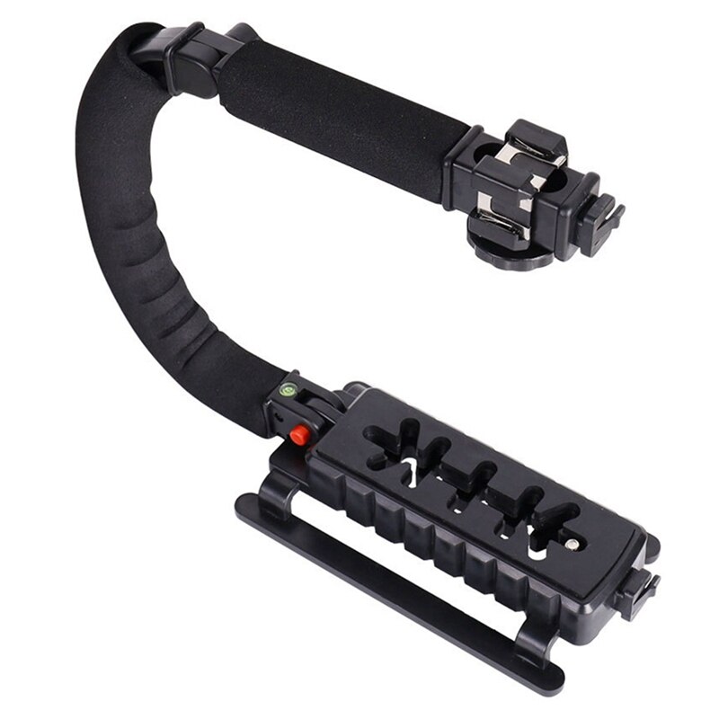 Caméra d'action Caméscope Stabilisateur à 2 Mains Vlog Support Pour Vidéo Appareil Position Basse Support D'accroche détachable Compatible Avec