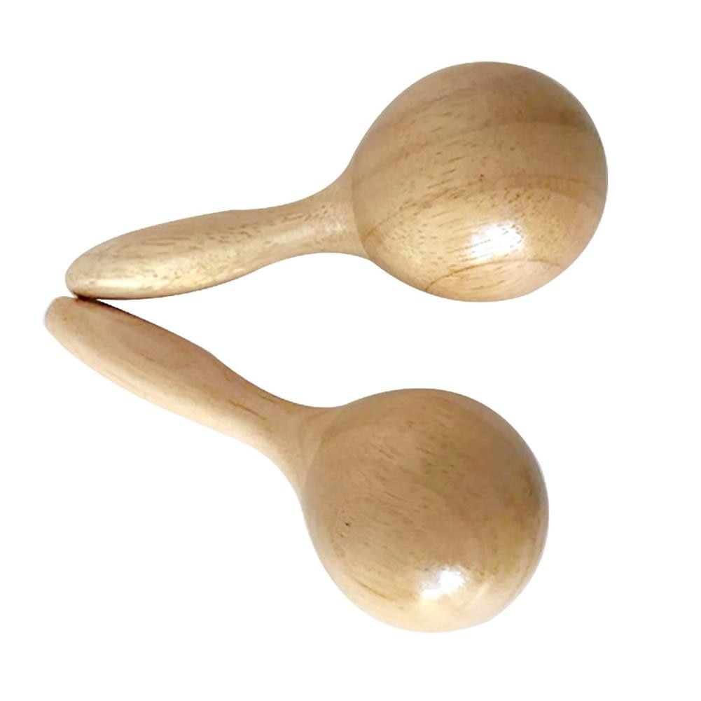 1Pcs Wooden Orff Musical Percussion Instrument Children Maraca Rattle Tool Toys Intelligence Developmental Toys for Toddle