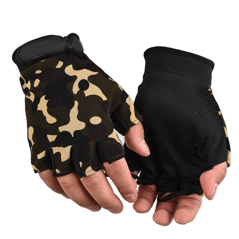 Deportes al aire libre mujeres hombres guantes de alpinismo protección resistente al desgaste antideslizante Fitness equitación entrenamiento dedo desnudo