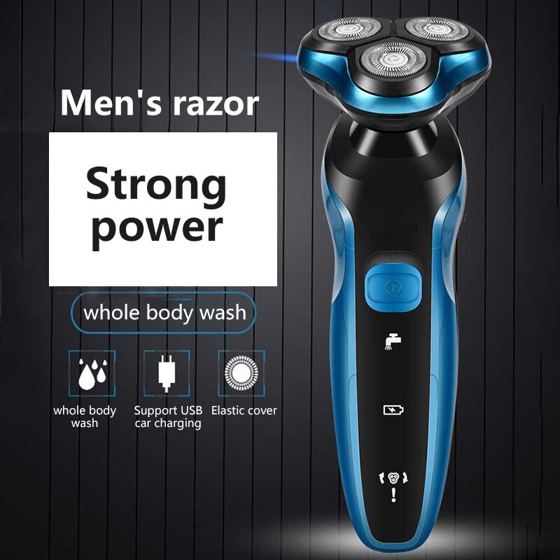 4D Rotary Mannelijke Elektrische Scheerapparaat Nat Droog Scheerapparaat Voor Mannen Oplaadbare Baard Scheren Machine Gezicht Scheerapparaat Home Reizen