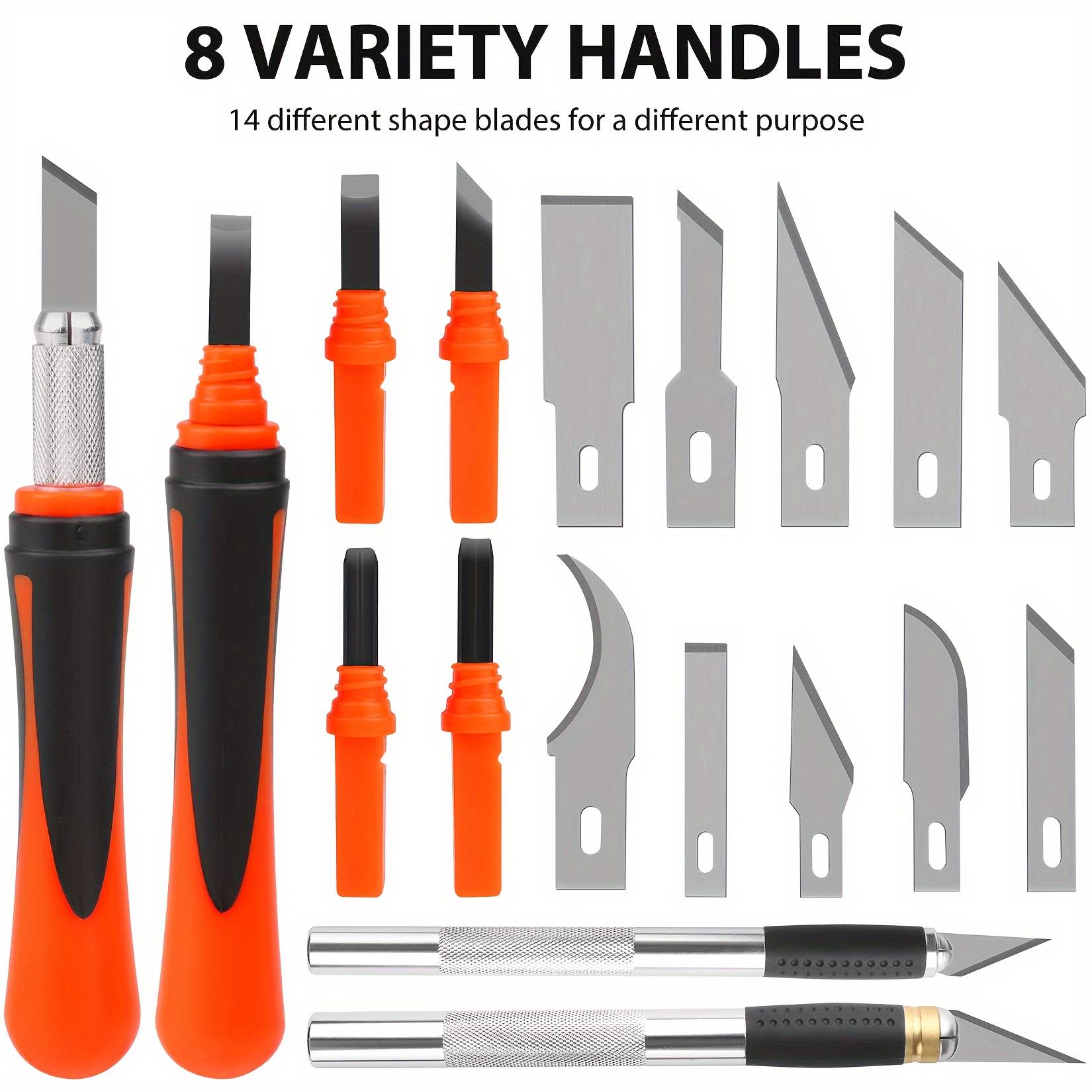 22-teiliges Exacto-Messerset mit Klingen, Bastelmesser für Kunst, Schablone, Scrapbooking und Modellierung