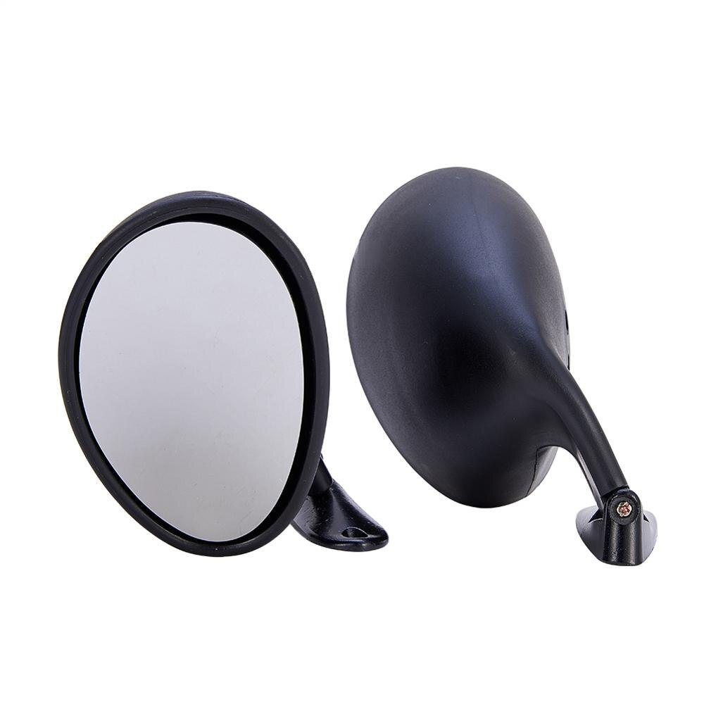 Espejos laterales universales para coche, espejos retrovisores clásicos para puerta Retro, 1 par: Plata