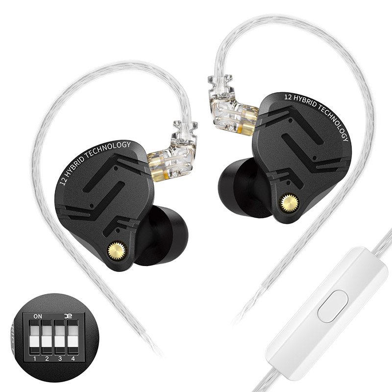 KZ ZS12 PRO X Metalen Koptelefoon 1DD + 5BA Hybride HIFI Bass In Ear Monitor Hoofdtelefoon Muziek Sport Ruisonderdrukkende Headset Aankomst: groen