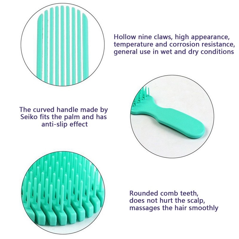 Hair Brush Detangling Brush Scalp Massager ABS Rubber Hair Comb Salon Detangler Hairbrush for Women Wet Curly Hair Styling Tools
