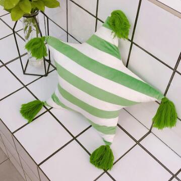 Baby Crib Cushion Bumpers Baby Room child pillow cotton cuddle pillow Simple tassel style Cushion Pillows BXX014: B