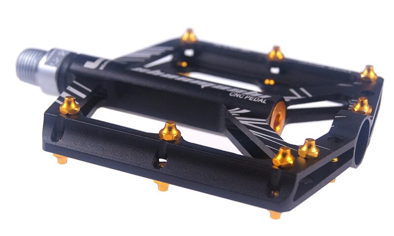 1 par sykkelpedaler 4 lagre avlet, sklisikker cnc aluminiumslegering sykkelpedal ultratynn mtb-pedal med lenker