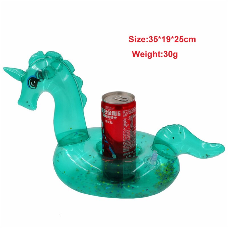 Mini Water Coasters Floating inflatable cup holder Swimming pool drink float toy inflatable circle Pool Coasters Swan Flamingo: 02