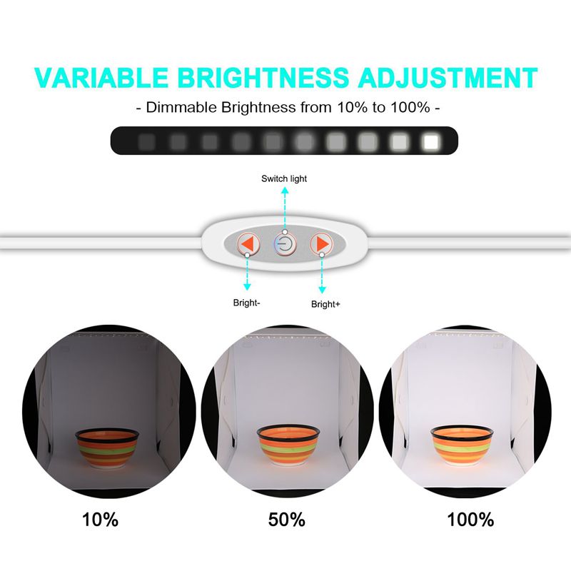 Verbeterde versie draagbare fotostudio, mini draagbare en opvouwbare fotolichtbak studio foto fotografie tent kit met