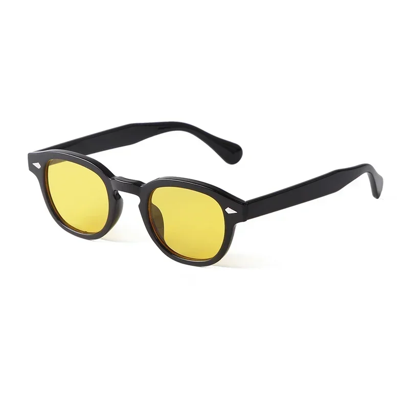 HISTORIA Vintage remache carey gafas de sol redondas mujeres hombres 2022 de Retro amarillo azul lente gafas de sol cuadradas S22728: Morado