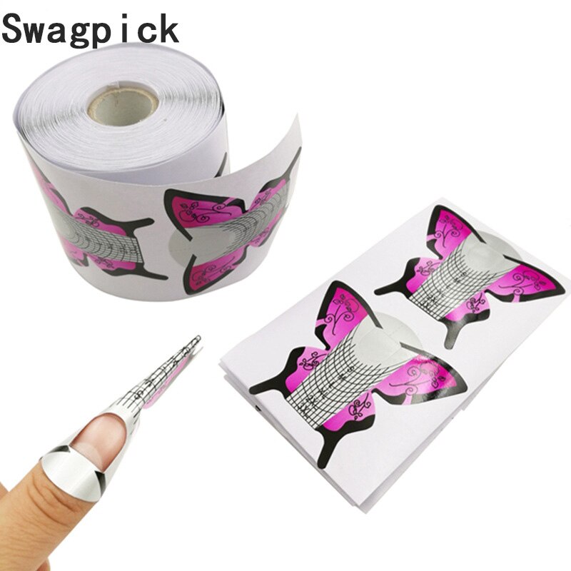 Swagpick 100 pièces U carré pointu forme de fin adhésif forme d'ongle pour acrylique UV Gel pointe d'ongle Extension d'ongle Art outil Pro