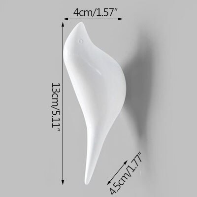 Stongwell Nordic 3D Vogel Enkele Haak Houder Dier Kapstok Badkamer Opslag Thuis Slaapkamer Muur Opknoping Decoratie Craft: 4