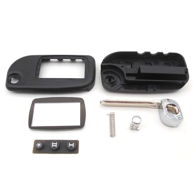 case voor Starline A9 A8 A6 ongesneden blade fob case cover A9 FOB alarm switchblade key + A9 A6 a8 Glas