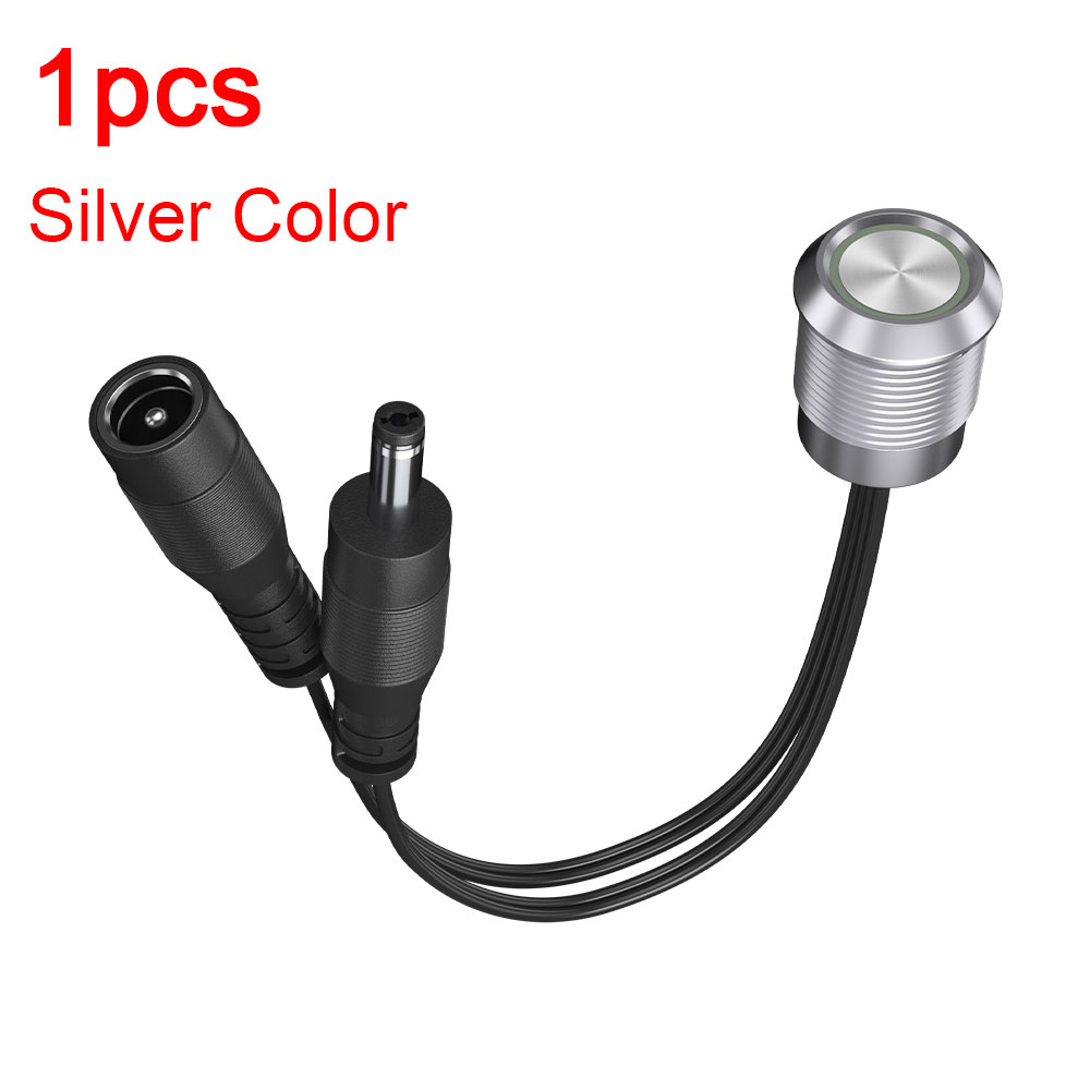 Mini Touch Dimmer LED Light Switch DC Connector 12V 24V Touch On/Off Controller for Cabinet Kitchen Light DIY: black