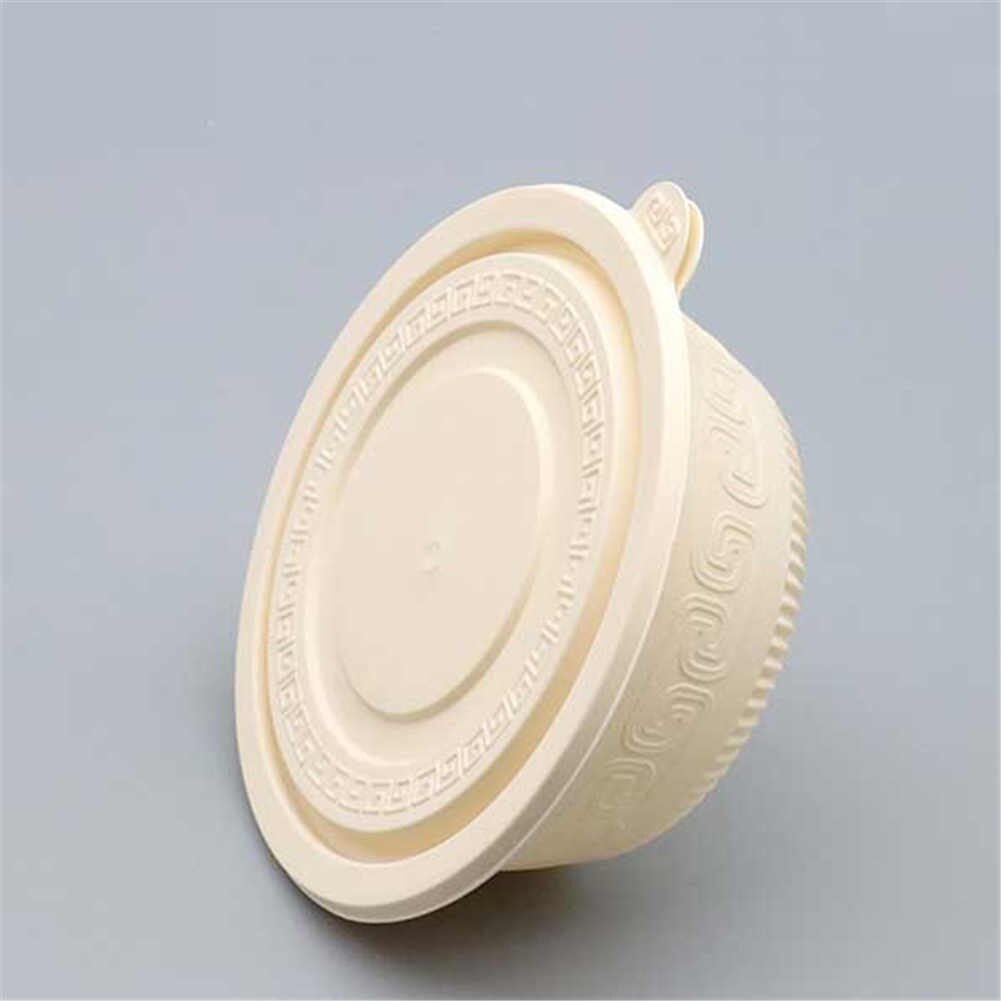 Disposable Round Environment-friendly Degradable Corn Starch Lunch Box Take out Package Box Corn Starch Bento Package Bowl