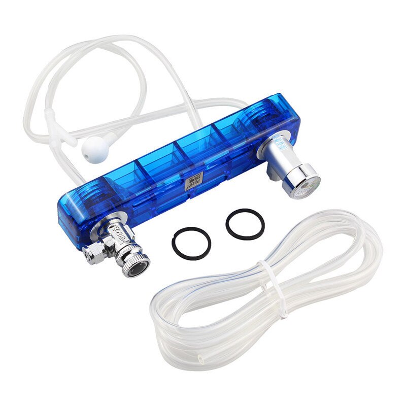 DIY CO2 Diffuser D501 D201 Kit Planted Aquarium CO2 Diffuser Needle Valve Pressure Gauge Generator: Blue