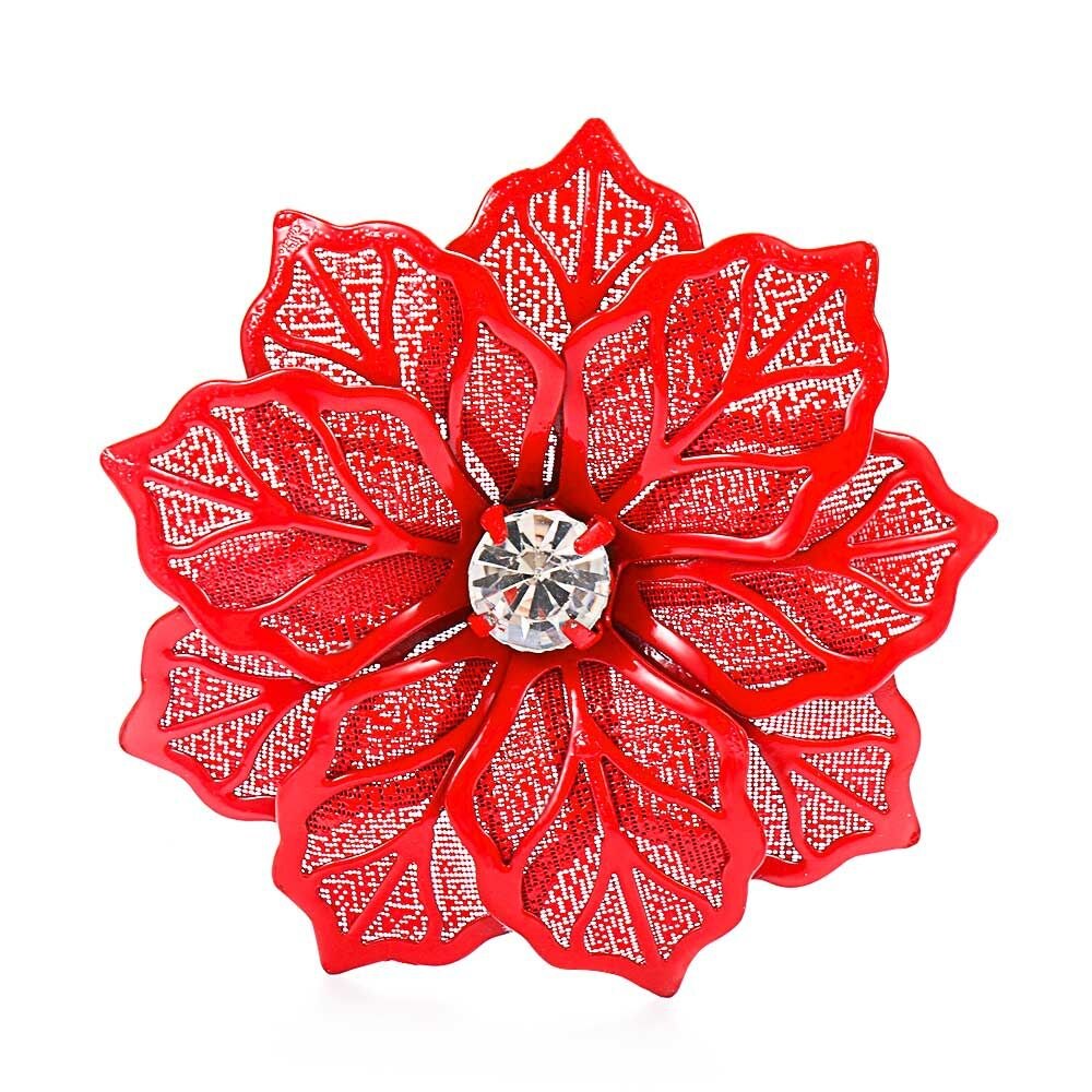 Restaurant Kitchen Gadgets Party Supplies Christmas Ornament Napkin Buckle Napkin Rings Table Decoration Towel Holder: red-1PC