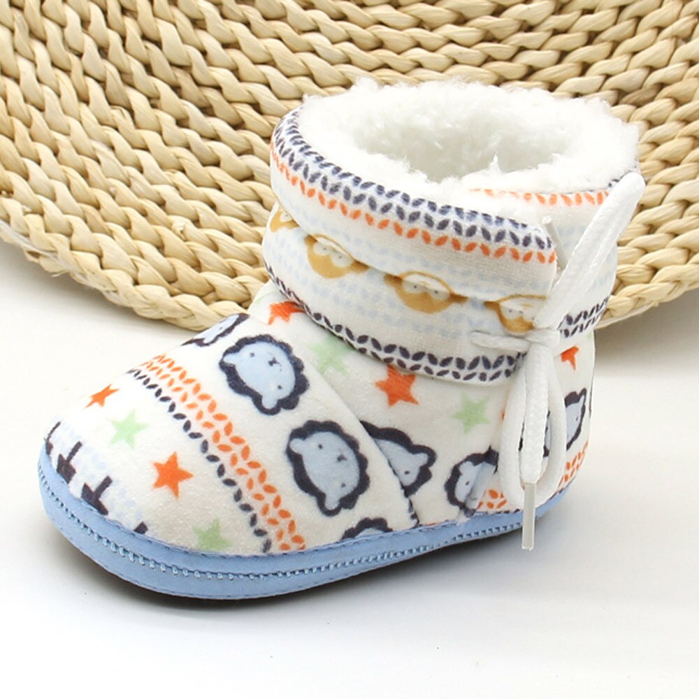 Baby Girl Shoes Newborn Print Boots Soft Sole Boots Prewalker Warm Shoes Infant Casual Baby Shoes for Baby 18Jul31