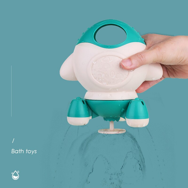 Play water rocket toy clockwork swimming children kids summer bath shower baby squirting beach toy for children: Green rocket