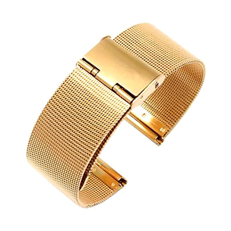 Rustfrit stål urrem til garmin venu sq milanese rem til garmin venu sq smartwatch armbånd udskiftning armbånd correa: Guld