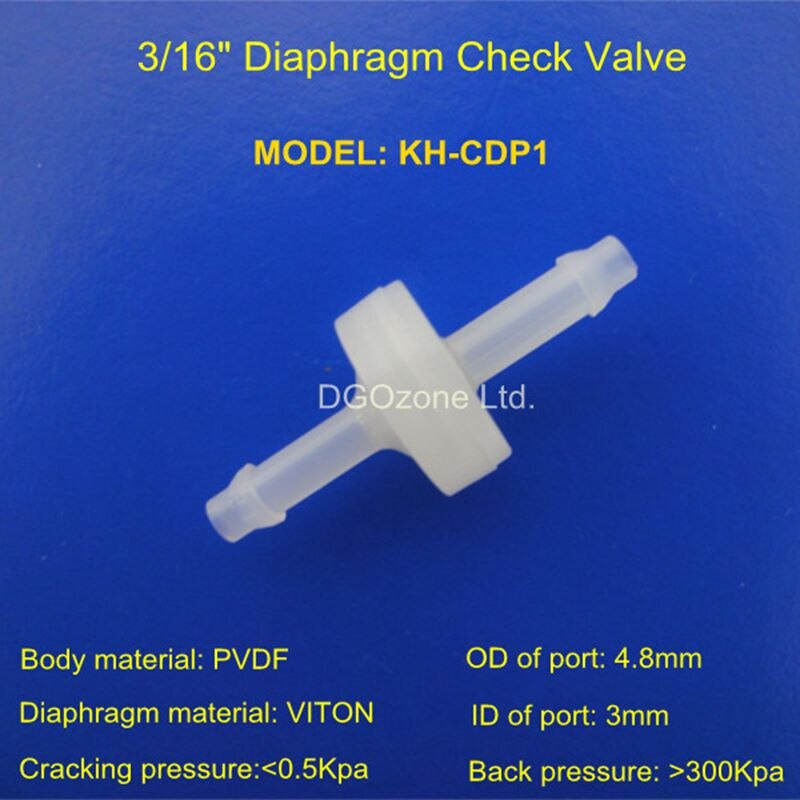 Pvdf Plastic Terugslagklep Kleppen 3/16 