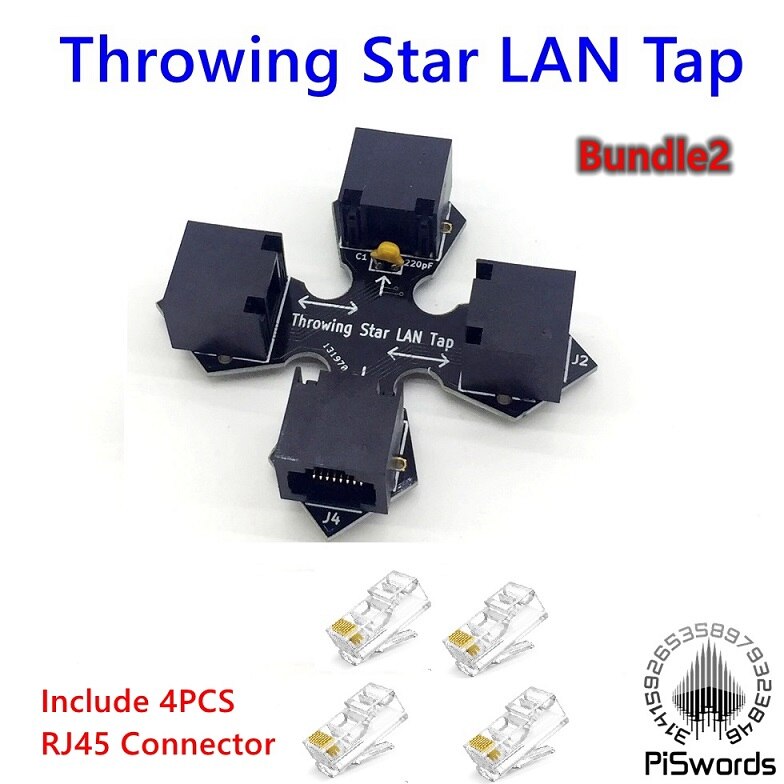 passive Ethernet tap throwing Star LAN Tap Network Packet Capture Mod Replica Monitoring Ethernet Communication: Bundle 2